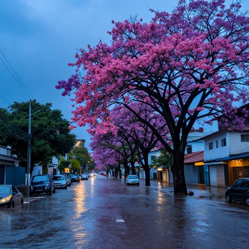 Lluvias de El Niño adelantan floración de guayacanes en Colimes