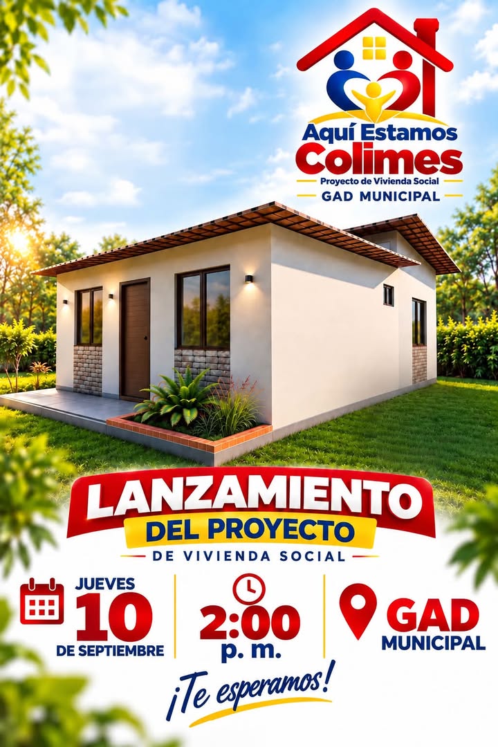 Alcaldía de Colimes lanza proyecto de vivienda para fortalecer el futuro del cantón