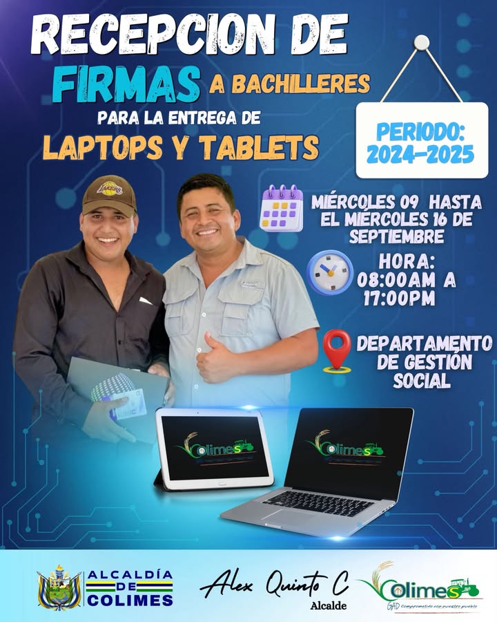 Bachilleres 2024-2025 de Colimes gestionan sus laptops y tablets en Gestión Social