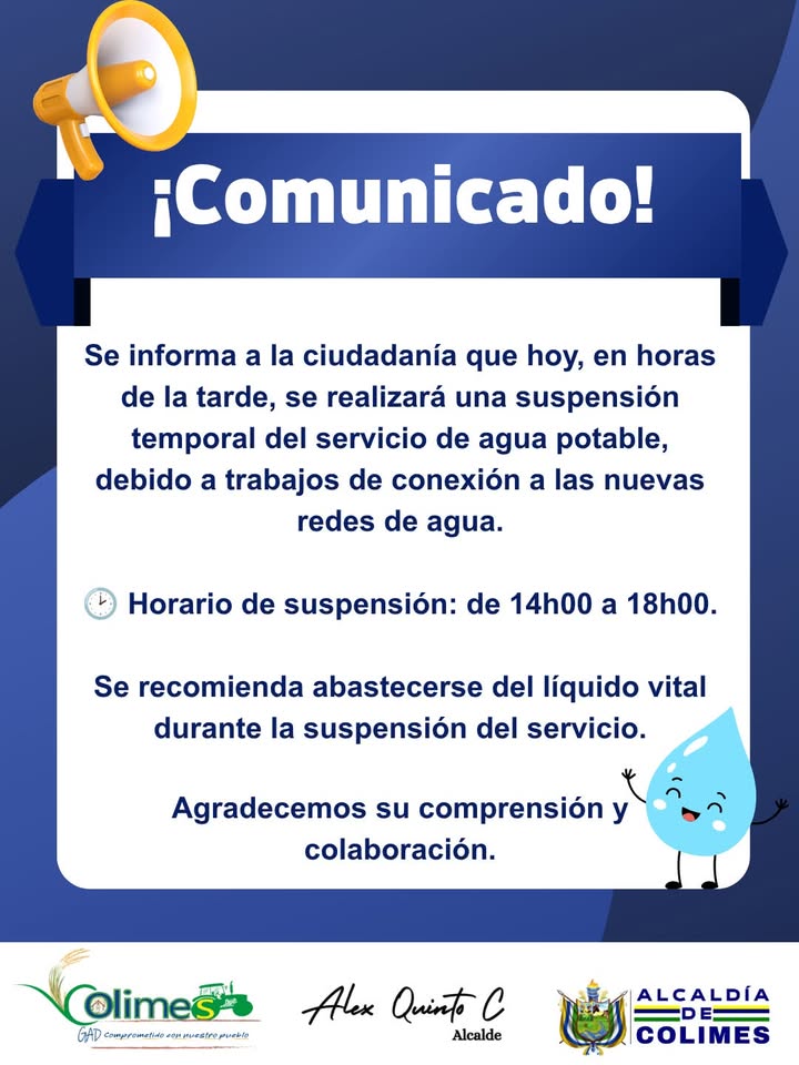 Colimes avanza con pruebas finales del nuevo sistema hídrico para mejorar el servicio