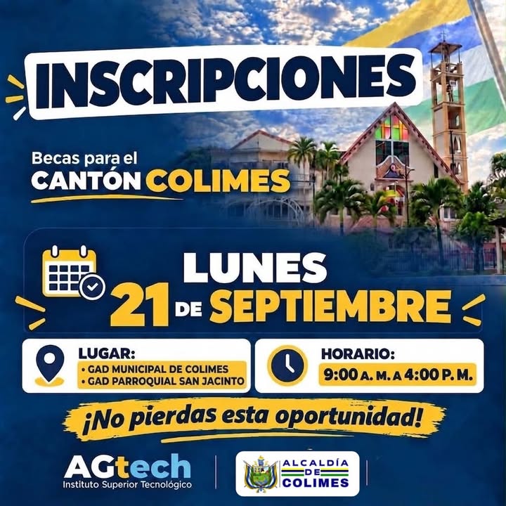 Alcaldía de Colimes abre becas completas para jóvenes en carreras tecnológicas
