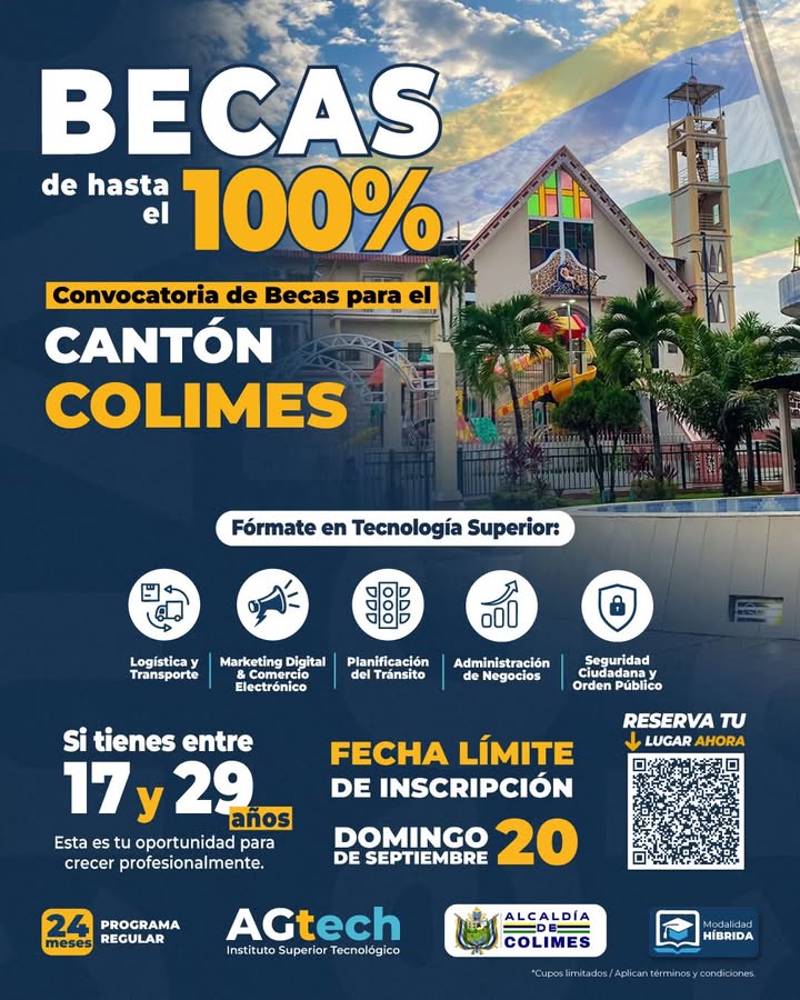 GAD Colimes abre convocatoria para becas universitarias completas a jóvenes del cantón