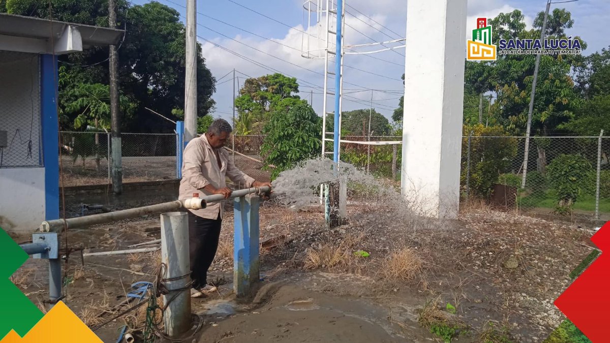 Mantenimiento de pozos de agua en Santa Lucía asegura el servicio